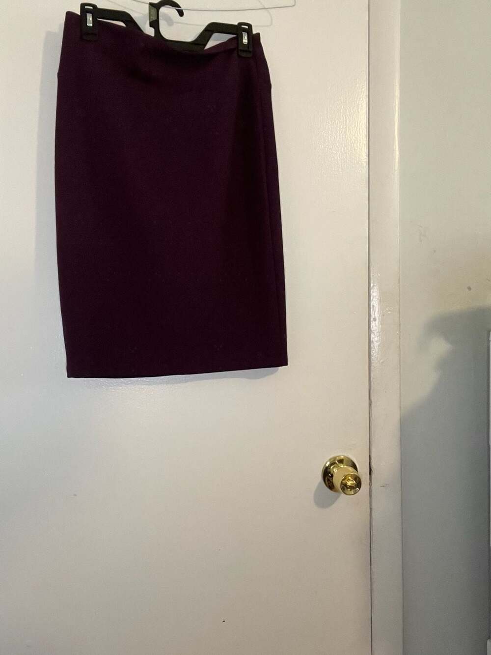 LuLaRoe Cassie Purple Textured Pencil Skirt - Picture 3 of 4